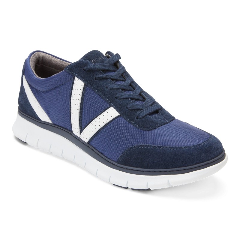 Vionic Trainers Ireland - Ansel Sneaker Navy - Mens Shoes Ireland | MYRAF-0439